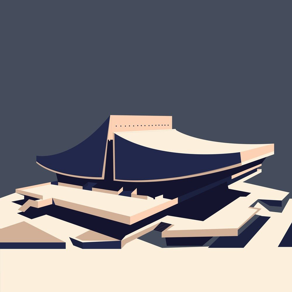 簡(jiǎn)約建筑插畫(huà)