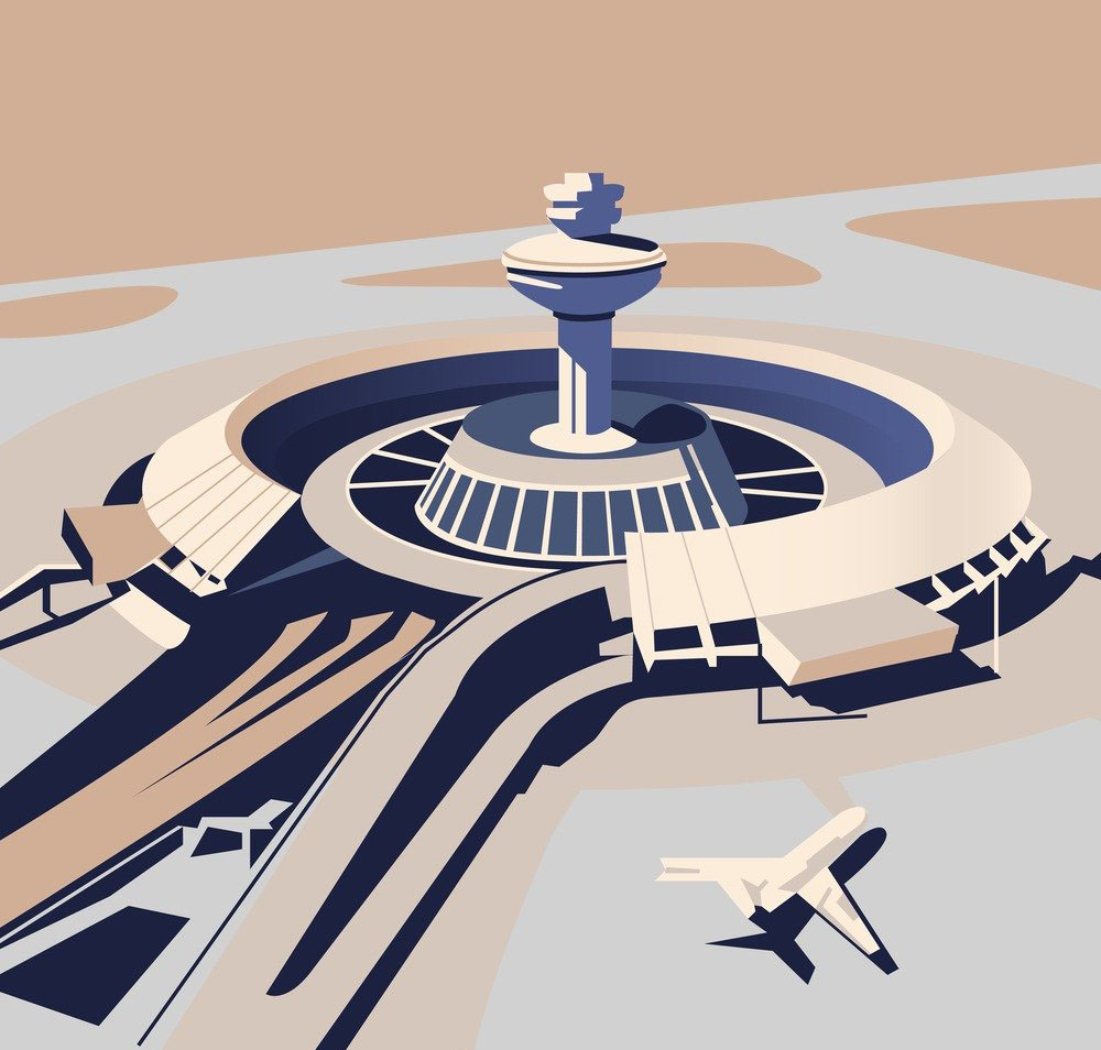 簡(jiǎn)約建筑插畫(huà)